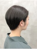 耳かけショートボブ黒髪ショートくびれショートボブ暗髪ショート