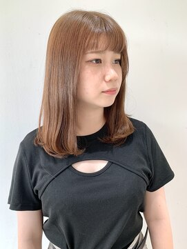 フォーク FOLK 【FOLK】透明感クリアブラウン☆似合わせ内巻きセミロング♪