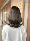 くびれヘア◎オリーブグレージュ