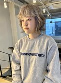 透明感カラー★ダブルカラーブリーチミルクティーベージュ