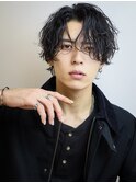 波巻きパーマメンズツイストスパイラルパーマツーブロック