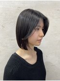 切りっぱなし暗髪黒髪似合わせカット