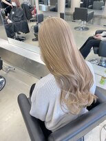 ペレ 栄店(PELE) デザインカラー/レイヤーカット/ウェットヘア/オリーブベージュ