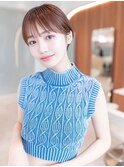 20代30代大人かわいいくびれレイヤーボブ韓国黒髪スタイル