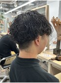 メンズカットツイストスパイラルパーマニュアンスパーマショート
