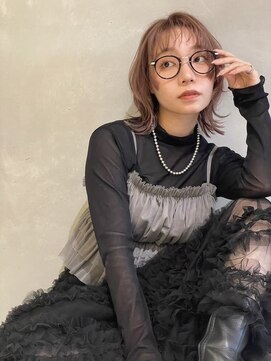 シェール(cher) ミディアムボブ/ブラウンベージュ