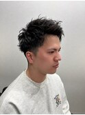 スパイキーショートピンパーマ