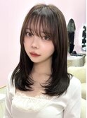 【韓国顔周りレイヤーカット】×似合わせカラー髪質改善/新宿