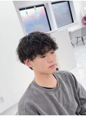 波巻きスパイラル/刈り上げないマッシュ