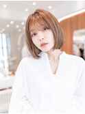 20代30代切りっぱなしレイヤーボブ/髪質改善ストレート/外ハネ