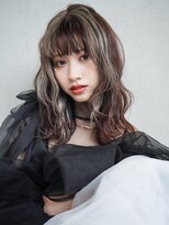 アルバム 銀座(ALBUM GINZA) デザインカラー前髪カット韓国ヘア顔周りレイヤー_F30996