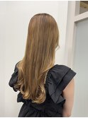 ブリーチなし柔らかベージュカラー