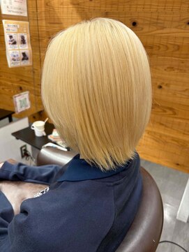 ロックス バイ マグ 松本(rocks BY MAG) 10代20代2ブリーチで作る透明感ブロンド