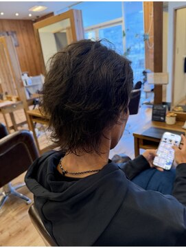 メンズパーマ×カラーカット