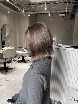 エラ(ere) 1ブリーチ 透明感カラー ミルクティーベージュ マロンカラー