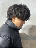 MEN’S HAIR/シャドウパーマ/刈り上げセンターパート/群馬高崎