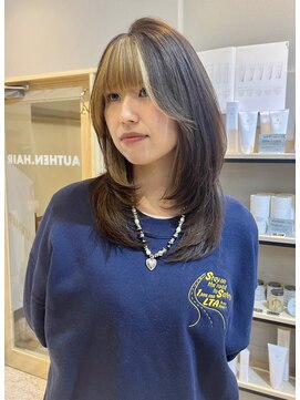 オーセンヘア(AUTHEN.HAIR) 【仙台美容室】フレーミングカラー/レイヤーカット