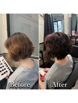 ヘアカラー専門店カラープラス石和店&nbsp;40代50代60代/BeforeAfter/白髪染め/おしゃれ染め