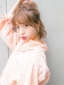 リリアン 表参道(relian) ベージュで透け感アレンジヘア☆relian表参道