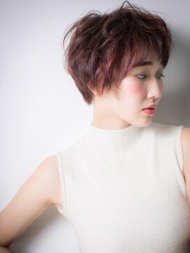 カバーヘア 上尾西口店(COVER HAIR) 個性的カラーの小顔マニッシュショートw上尾10代20代30代