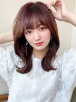ラルユー(LallYou) 韓国ヘア/ピンクベージュ/シースルー前髪/大人かわいい