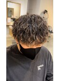 クリームケアツイストスパイラルパーマ×刈り上げマッシュ