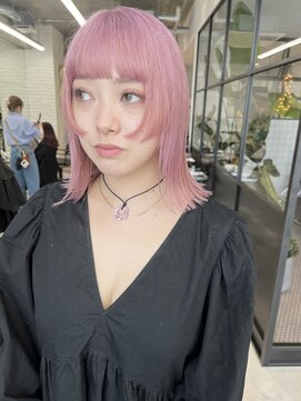 アンドスタイル(&style) 【大名店　江藤】ペールピンク　ケアブリーチカラー