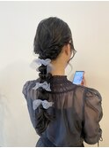 綺麗めパーティ編みおろしヘアセット