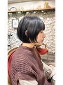 ショートボブ暗髪顔まわりカット20代30代40代50代