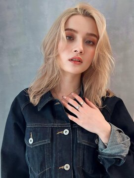アグ ヘアー ユニ 青森中佃店(Agu hair uni) 《Agu hair》海外風ホワイトベージュ×numberA.ヘアバター