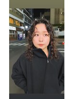 大きめリッジのニュアンススパイラルパーマ