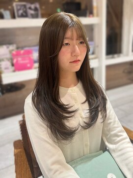 ラボヌールヘアーリアン 川越店(La Bonheur hair Lien) オリーブベージュ/レイヤーロング/ワンカール