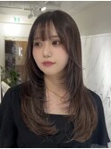 ハイライトカラーミルクティーベージュケアブリーチダブルカラー