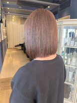 コワファースト 大分(COIFF1RST) くすみピンクベージュカラー!切りっぱなしボブstyle