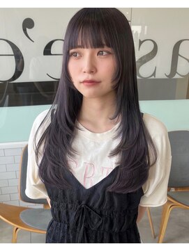 カシェ キョウマチ(cashe’e) 松阪/10代/20代/レイヤーカット/ラベンダーカラー/ケアブリーチ
