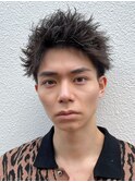 スパイキーショート　刈り上げショート　ピンパーマ