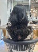 黒髪カタログオリーブグレーココアベージュ小顔に見せるヘア博多