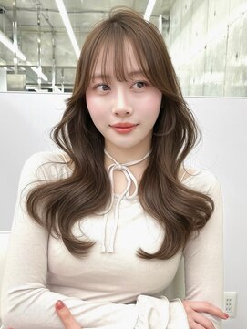 アリュウル 表参道(ALLURE) 大人可愛いくびれヘアブリーチなしミルクティーヘーゼルベージュ