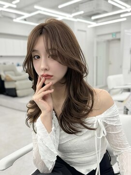 アマトウキョウスマートサロン(AMA TOKYO×Smart Salon) 韓国ヘア　2wayバング  レイヤーカット くびれヘア  顔周り