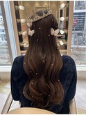 下ろしでカワイイハーフツインヘアセット♪
