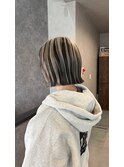 20代30代ハイトーンアンブレラカラーボブ