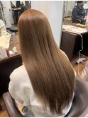 ブリーチなしミルクティーにエクステ60枚