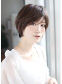 くびれショートボブ40代50代グレイカラー白髪染め白髪ぼかし