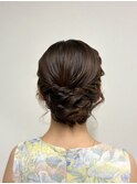 ゆるふわ/シニヨン/結婚式ヘアメ/参列ヘア/お呼ばれヘア