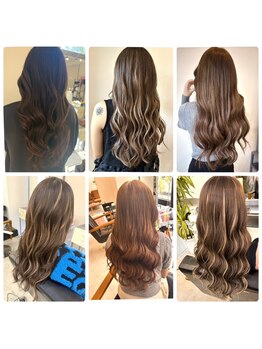 リーフ ヘア 上田美容研究所(Lief hair)の写真/ダメージレスでデザインカラーが楽しめます♪当店は、最高級シールエクステを使用しています。