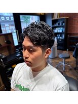 ハナテンベース(HANATEN BASE)&nbsp;ラルフカール×メンズパーマショート_バーバースタイル