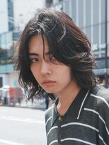 フィフス 大分(fifth)&nbsp;大分メンズパーマニュアンスパーマセンターパートメンズボブ緩め