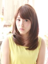 髪質改善と縮毛矯正の専門店 サンティエ(scintiller)&nbsp;【scintiller鹿児島】内巻きミルクティーベージュ