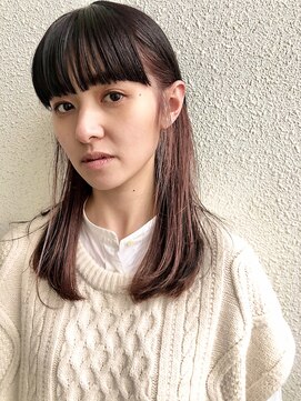 バロウ(BURROW) ワイドバングとインナーカラー