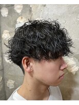 アカ(ACA)&nbsp;マッシュ　ツイストスパイラル　波巻　パーマ　センターパート